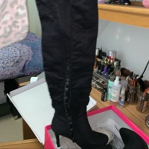 Black over the knee boots